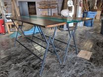 Cast Resin Dining Table or Desk  2 small