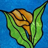 Calla Lily Stained Glass Window 6 small