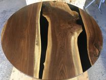 Walnut & Resin Round Trestle 3 small