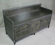 Industrial Style Bench With Storage. Heavy Duty Vintage Seating. Handmade Mudroom Bench. Solid Steel 3 small