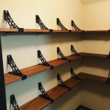 Custom Steel Brackets With Reclaimed Oak Board Shelves 2 small