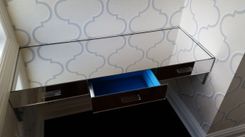 Acrylic Wall Mount Desk - Hand Crafted Made To Order, Several Finishes To Choose From 2 small