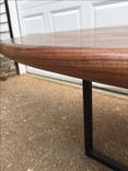 Mid Century Dining Table - Oval Table -Metal Base 4 small
