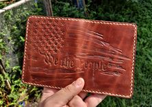 Handmade Leather Wallet Raeda Wickett & Craig Brown We The People Usa 1 small