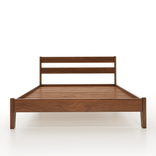 Wooden Bedframe + Slatted Headboard 3 small