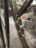 Staircase Railing. Blacksmith Forged Metal Outdoor Railing. 4 small