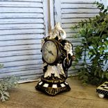 Black And White Decor Whimsical Checks Vintage Clock 2 small
