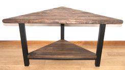 Industrial Farmhouse Table; Rustic Bench; Solid Wood And Steel Modern Urban Design 1 small