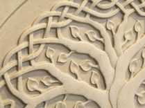 Relief Carved Limestone Tree Of Life Decorative Backsplash Tile Insert 4 small