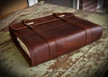Custom Bison Leather Book Cover Or Bible Cover Made to fit your book or Bible Personalized 5 small