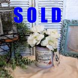 Vase Camellia Flower Arrangement Vintage French Tabletop Bucket Planter 1 small