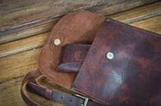 Bison Leather Cross Body Bag 5 small