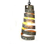 Wine Barrel Ring Pendant Light - Copula - Made From Retired California Wine Barrel Rings 1 small
