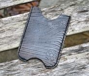 Handmade Leather Minimalist Wallet Minus Gray The Mandalorian Beskar Steel Bar 4 small