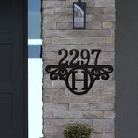 Metal Address Sign - House Number Sign - Housewarming Gift - Metal Address Sign 6 small