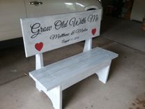 Personalized Bench Wedding Bench Outdoor Bench Bench With A Back Engraved Bench 4 small
