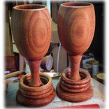 Toasting Glasses In Bocote (Wedding And 5th Year Anniversary) 2 small