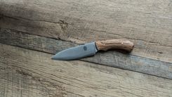 The Hinder: A Basic Hunting Knife With A Flat Grind And Bocote Scales. 1 small