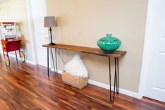 Live Edge Console Table, Black Walnut Entryway Table, Hallway Table, Foyer Table, Thin Console Table 5 small