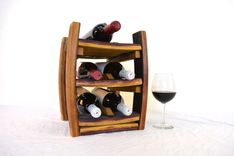 Mini Wine Rack - Corsica-  Made With Retired California Wine Barrels 1 small