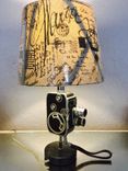Vintage Camera Lamp Bolex Paillard B8 Swiss Marble Base & Shade Included 2 small