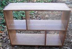 Mr2 Custom Solid Cherry Contemporary Bookcase With Tapered Feet 1 small