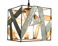 Wine Barrel Ring Pendant Light - Kubo Mini - Made From Retired California Wine Barrel Rings 1 small