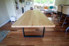 Straight Edge Maple Dining Table 5 small
