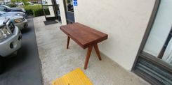Mid-Century Modern Solid Walnut Single-Drawer Desk 5 small