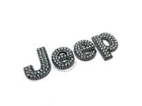 Pink Jeep Crystallized Car Emblem Letters Bling Genuine European Crystals Bedazzled 3 small
