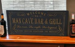 Wall Sign, Four Sizes- 5.5"X12" $25.50, 7.5"X16.5" $42.00, 9.5"X21" $58.50, 11.5"X26" $75.00 3 small