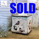 Tissue Box Cover French Country Decor Vintage Song Bird Decor 1 small