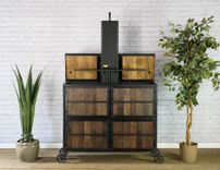 Rustic Tv Lift Cabinet. Vintage Industrial Pop Up Tv Cabinet. Modern Media Stand 1 small