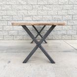 Industrial Style Reclaimed Wood And Steel Dining Table Or Desk 3 small