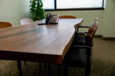 Walnut Conference Table, Live Edge Conference Table, Conference Table, Meeting Table 2 small