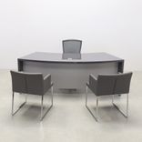 Custom Modern Executive Office Desk, Laminate Top - Seattle Curved Desk 4 small