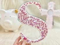 Crystallized Wall Hanging Letter Monogram Baby Decor Bling Genuine European Crystals Bedazzled 1 small