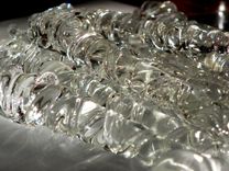 Chirstmas Ornaments Hand-Blown Clear Glass Natural Icicles, Set Of Five 7 small