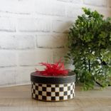 Elegant Check Gift Box Small Decorative Hat Box Whimsy Decor 6 small