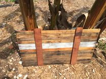 Reclaimed American Flag In Pallet Wood. 3 small