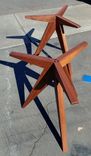 Antikea Solid Walnut Tricky Tripods For Home Office Glass Desk 1 small