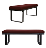 Metal Base Upholstered Seat Bench Ottoman 4 small