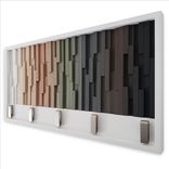 Modern Wood Wall Coat Rack With Fold Down Hooks 18x36 1 small