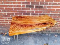 Live Edge Desk- Fijian Mahogany- Side Table- End Table- Console Table- Foyer Table- Laptop Desk 6 small