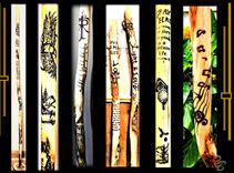 Wood, Cane, Custom Cane, Painted Cane, Retirement Gift, 6 small