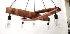 Wine Barrel Stave Chandelier - Kuvu - Made From Reclaimed California Wine Barrels 6 small