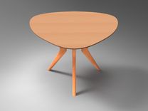 Custom Side Table, Guitar Pick Top With Boomerang Legs 2 small