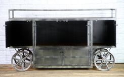 Industrial Bar Cart, Beverage Station, Vintage Industrial Bus Station, Industrial Busser Station 3 small