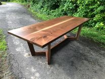 Contemporary Live Edge Walnut Dining Table 1 small
