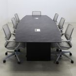 Boat Shape Custom Conference Table, Engineered Stone Top - Aurora Meeting Table 5 small